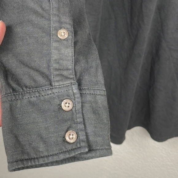 NWT Faherty Seasons Knit Long Sleeve Organic Cotton Shirt Dress Lagenlook Sz XS - Picture 9 of 16